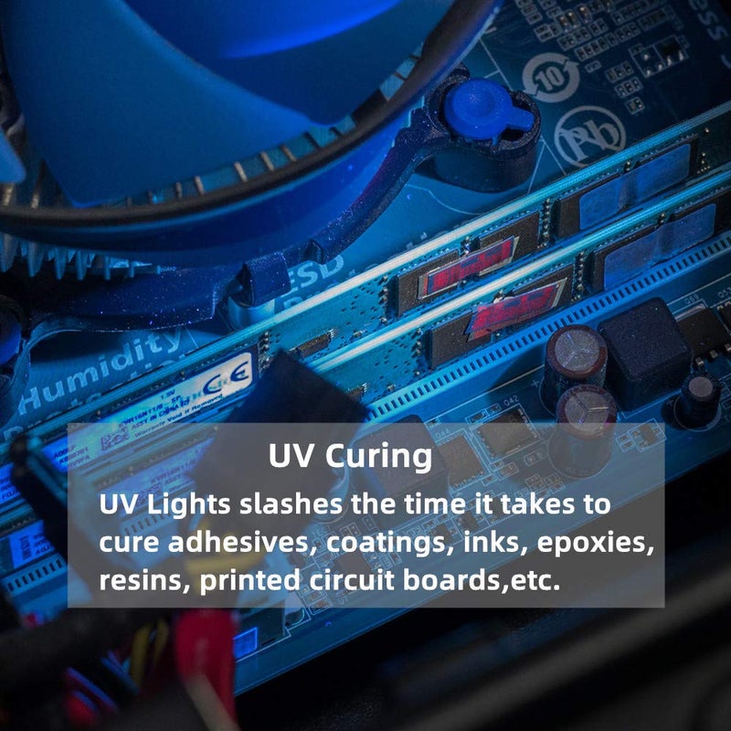 Weltool Professional UV Flashlight 365nm Black Light Max. 2060mW High Power for Glue Curing, AC Leak Detector, Rocks and Mineral Glowing, Pet Urine Detector, Non Destructive Testing - Image 3